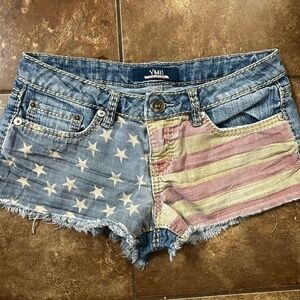 YMI American Flag Jean Shorts